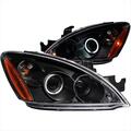 Anzo Usa 121102 Mitsubishi Lancer 04-07 Projector Headlights Halo Black Clear A1R-121102